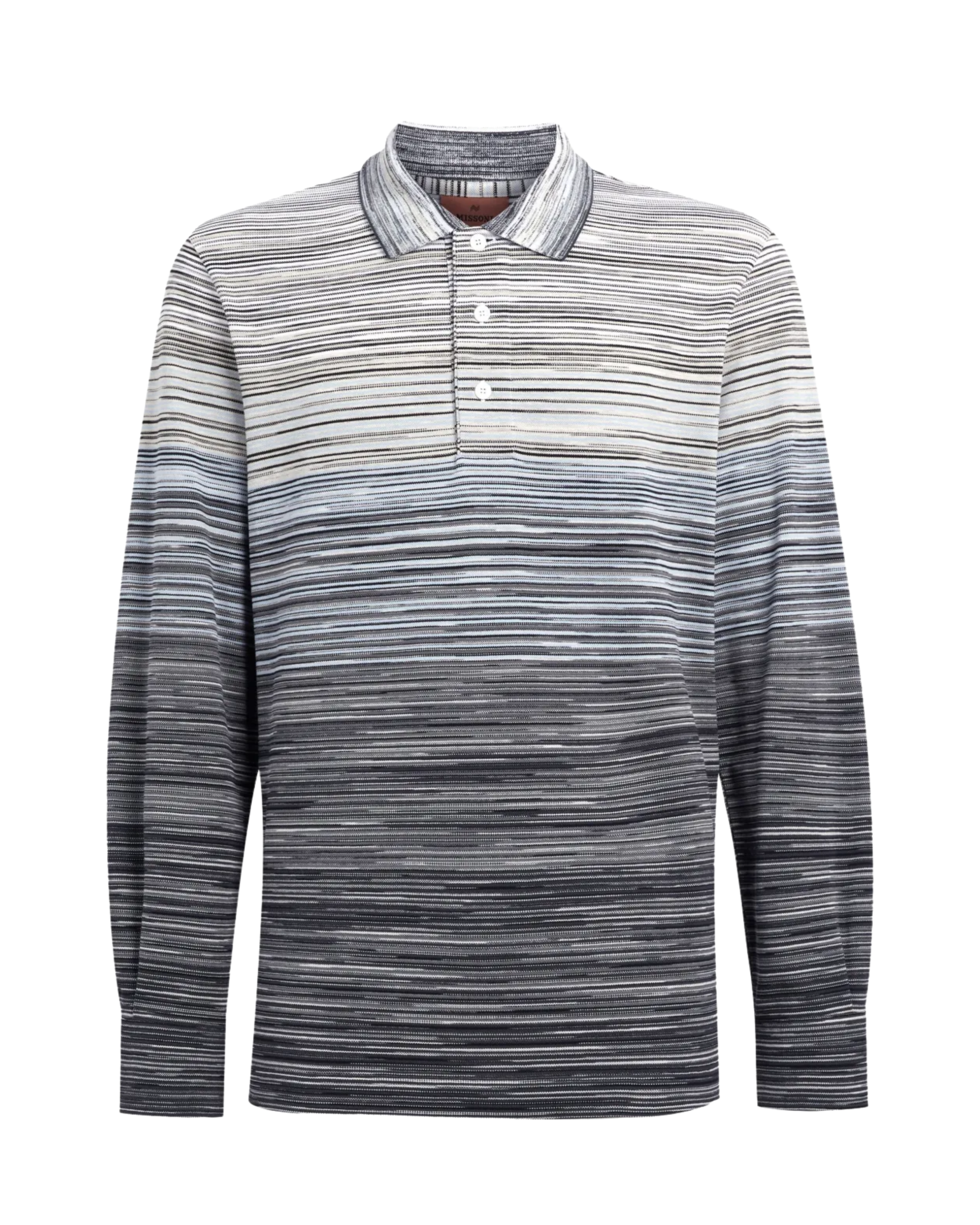 Missoni Long Sleeve Polo - Light Grey/Pastel